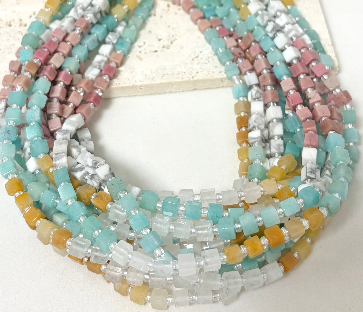 4mm Gemstone Smooth Cube