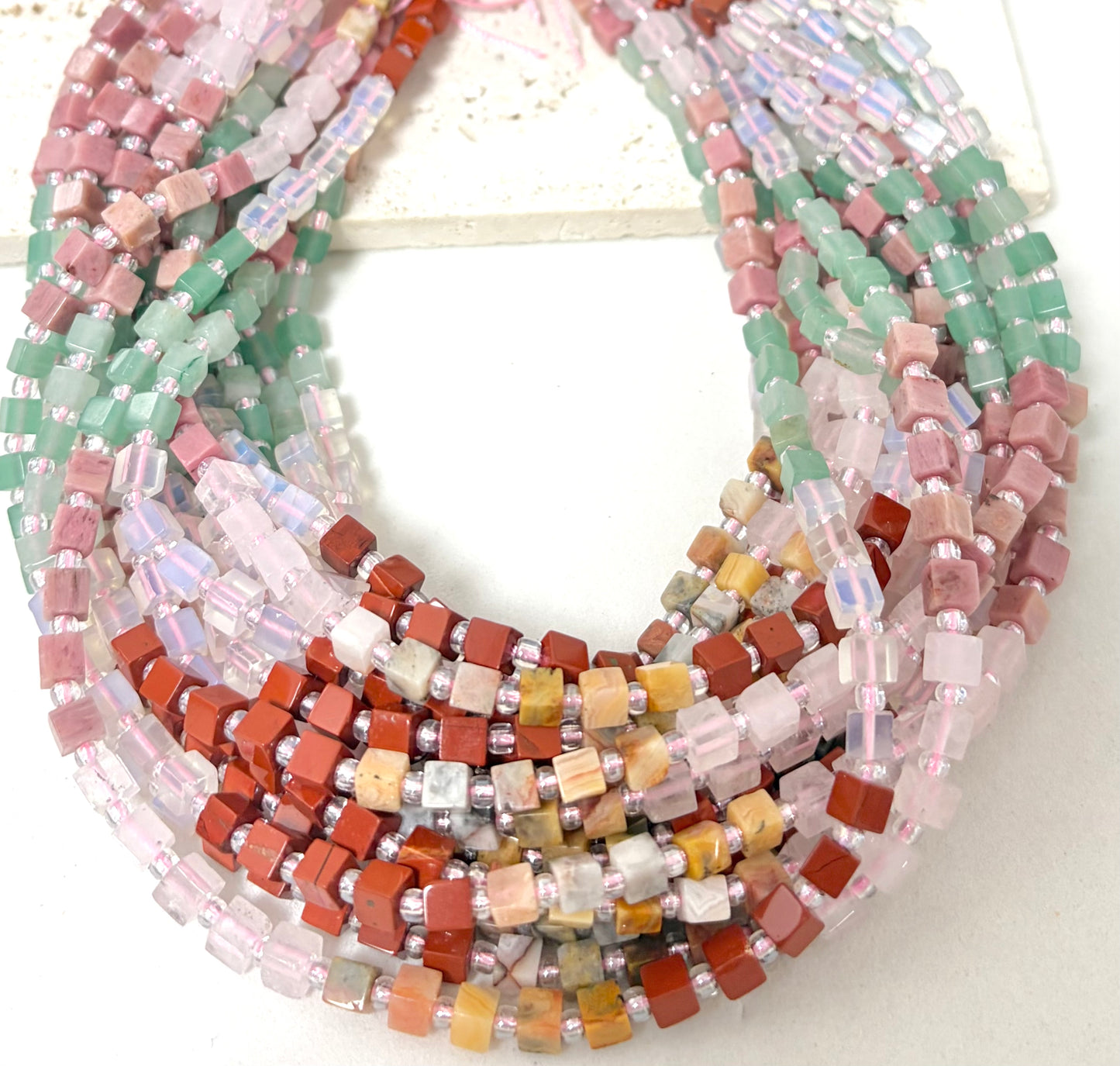 4mm Gemstone Smooth Cube
