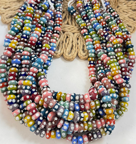 Colorful Rondel Dots Lampwork