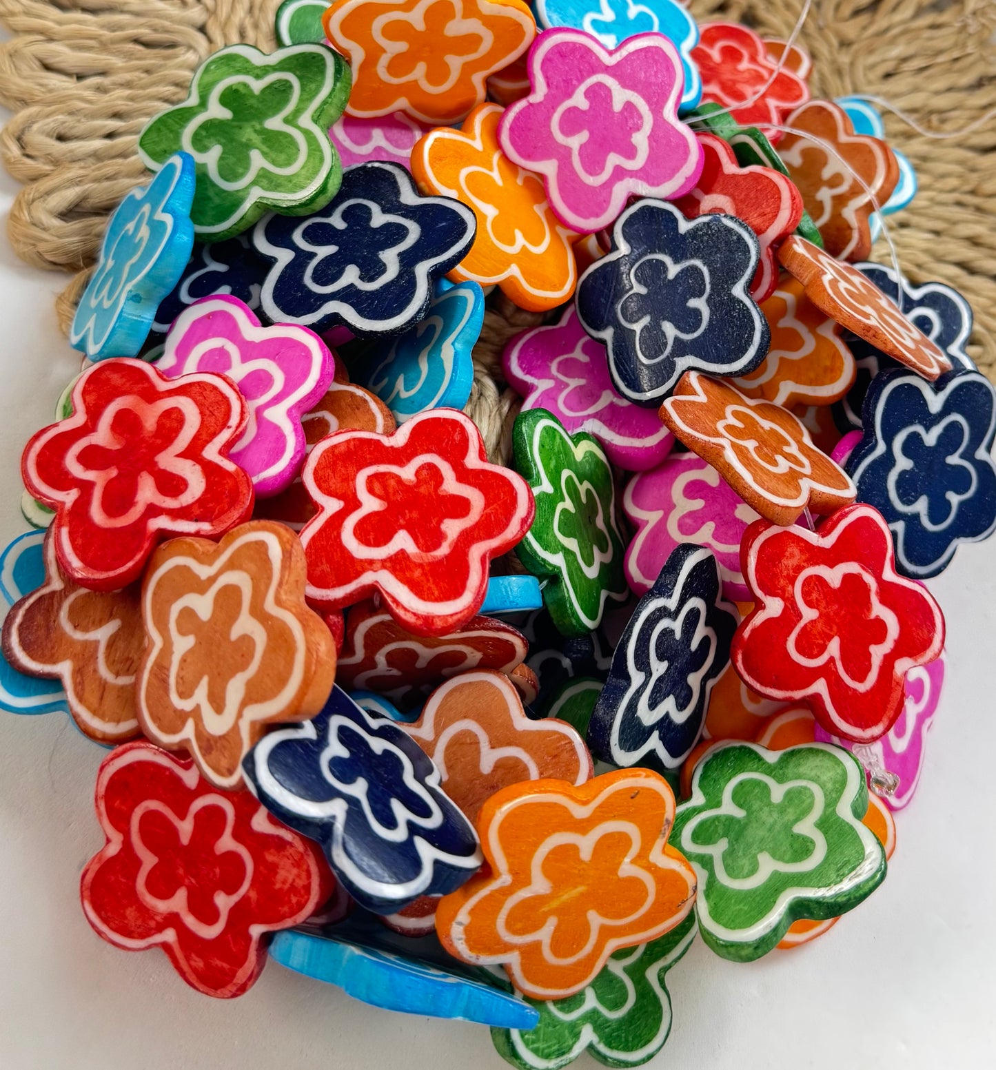 Big Flower Colorful Bone