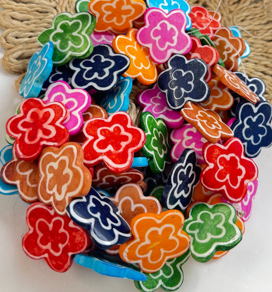 Big Flower Colorful Bone