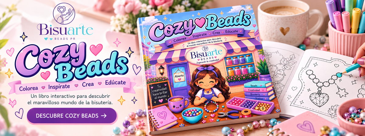 Cozy Beads, libro creativo y educativo de bisutería de Bisuarte Beads PR